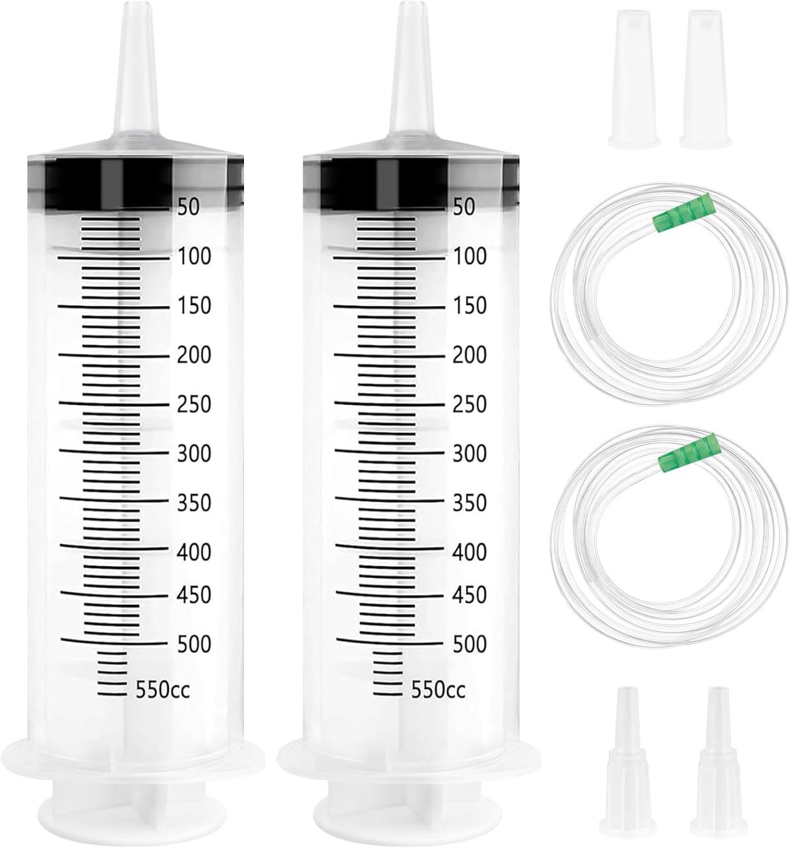 550 ml spuit met slang, 2 stuks grote spuiten, herbruikbaar - ShopVlot