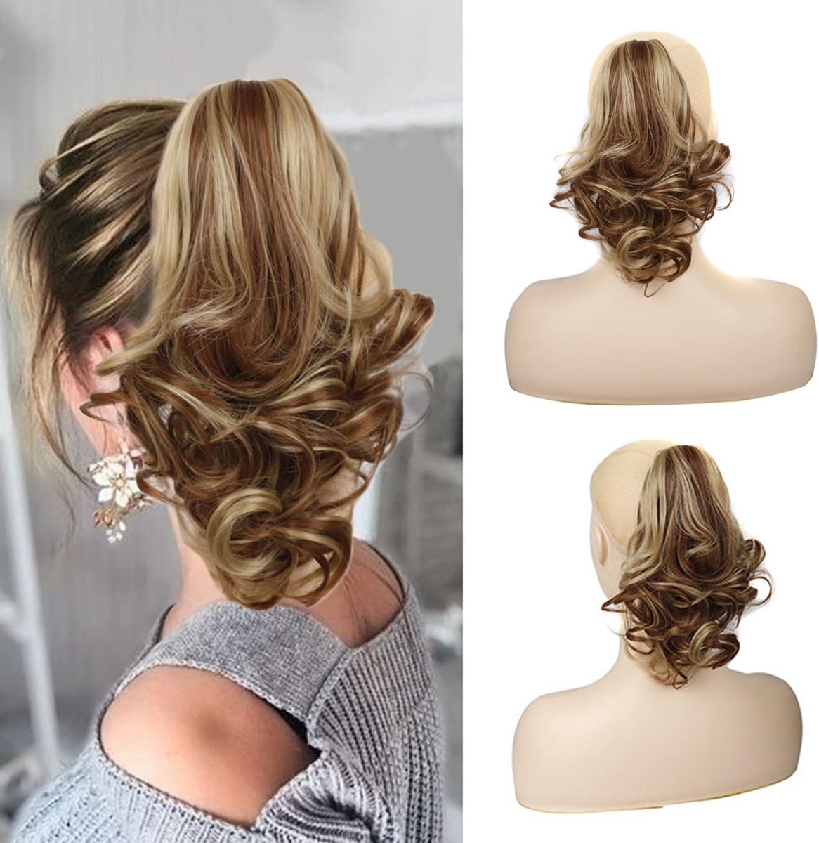 Ponytail Haarstuk Krullen Paardenstaart Extension Lang Golvend Haarverlenging Haarstukje Voor Dames Volumineuze Staart - ShopVlot