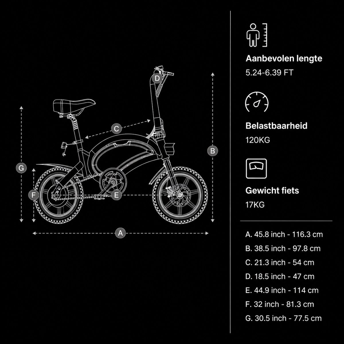 DYU D3F Elektrische Vouwfiets - 35 thumbnail 6