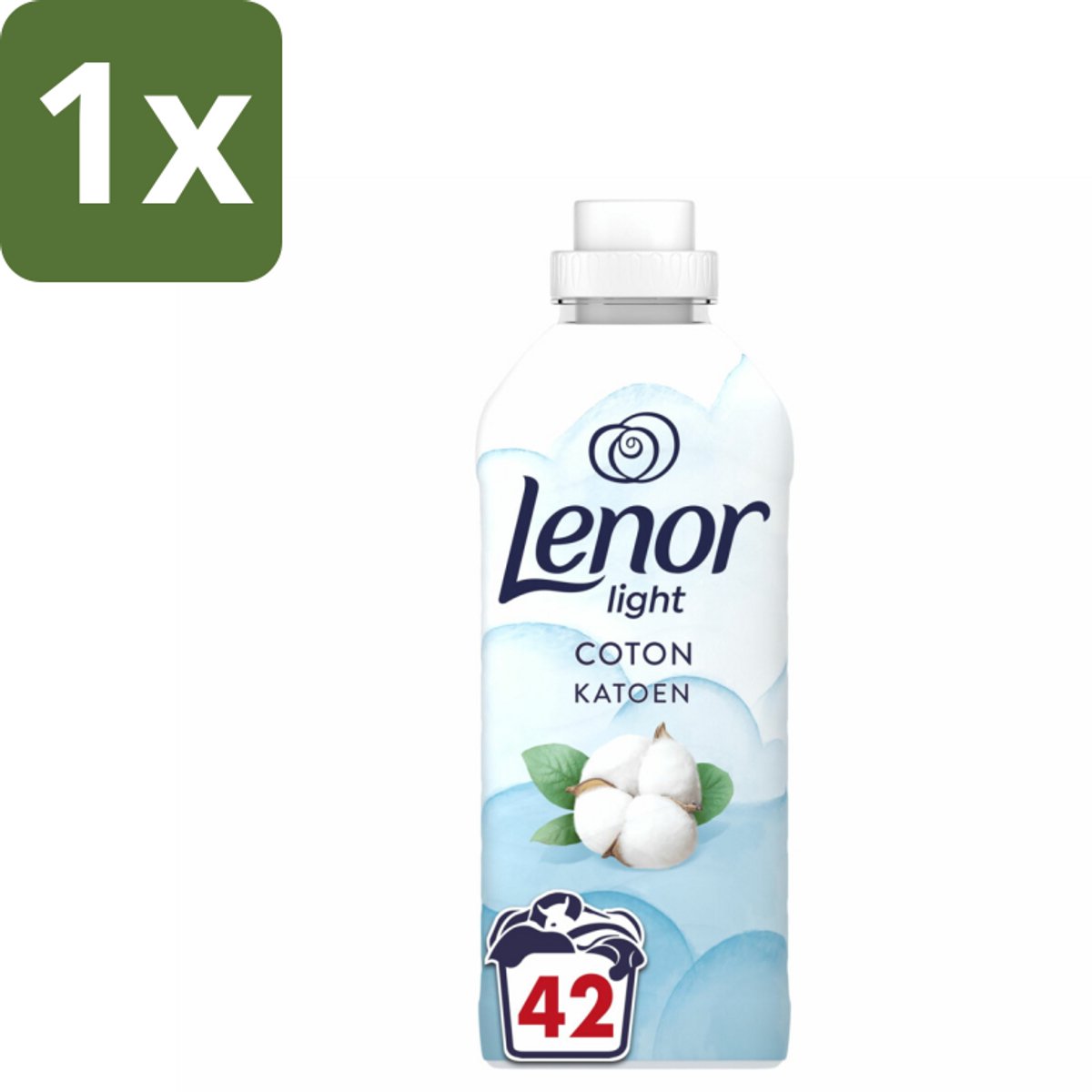 1 x Lenor Light - Wasverzachter - Katoen - Fris & Zacht - 42 Wasbeurten - Wasverzachter Katoen Fris - Wasverzachter Katoen - Wasverzachter Fris - Wasverzachter Katoen Bloemig