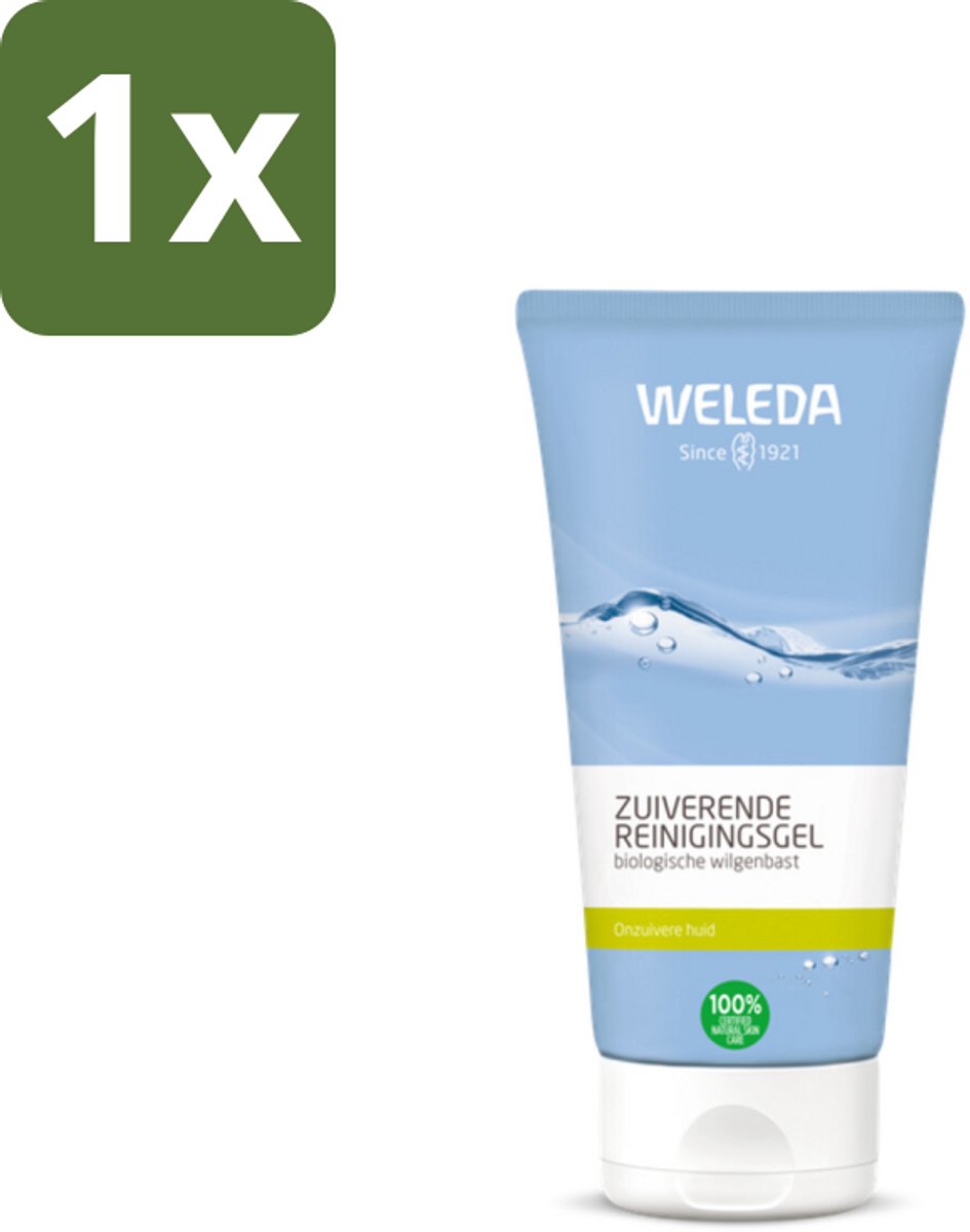 1 x WELEDA - Reinigingsgel Zuiverend - Voor onzuivere huid - 100 ml - Reinigingsgel - Zuiverende Gel - Onzuivere Huid - Puistjes - Mee-eters