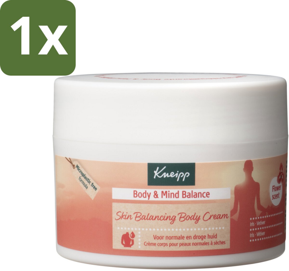 1 x Kneipp - Body crème - Body & Mind Balance - Iris & Vetiver - 200 ml - Body Crème - Balans - Ontspanning - Huidverzorging - Iris Extract