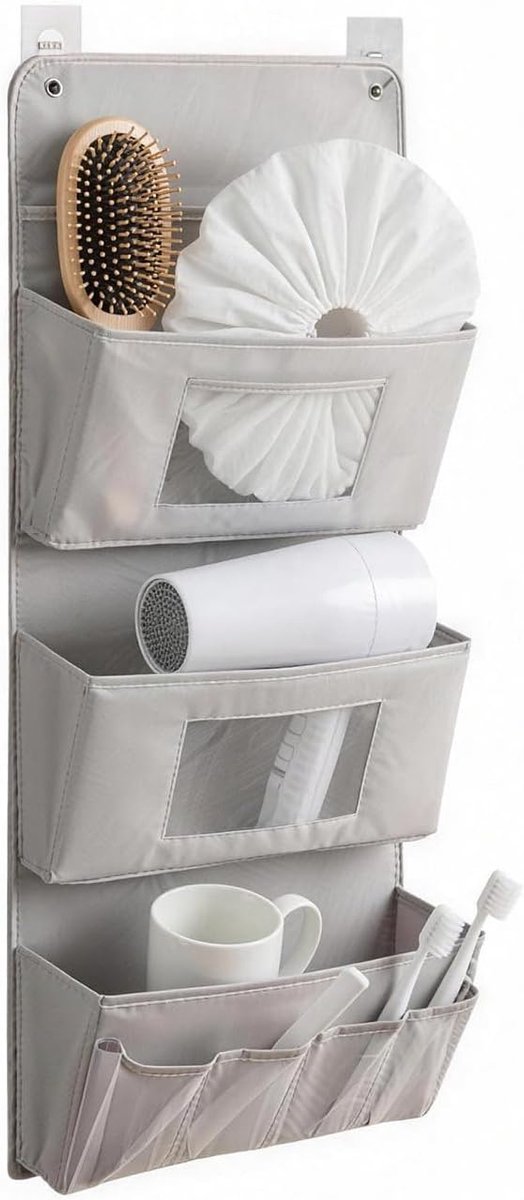 Hangorganizer 3 lagen - 40 x 90 cm - Oxford stof - opvouwbaar voor badkamer en slaapkamer - ShopVlot