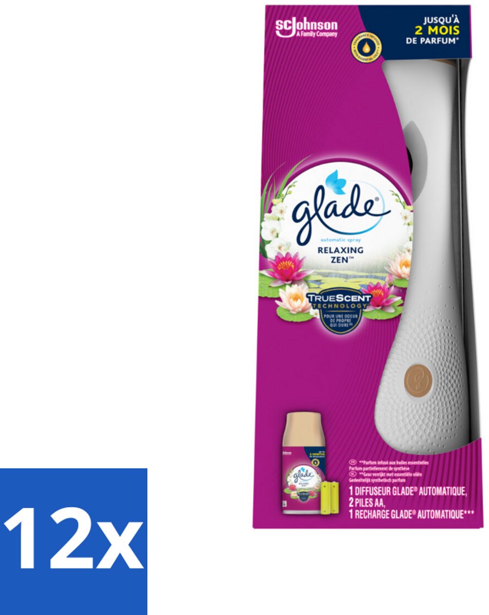 Glade - Automatische Spray - Relaxing Zen - 269 ml - Voordeelverpakking - 12 stuks