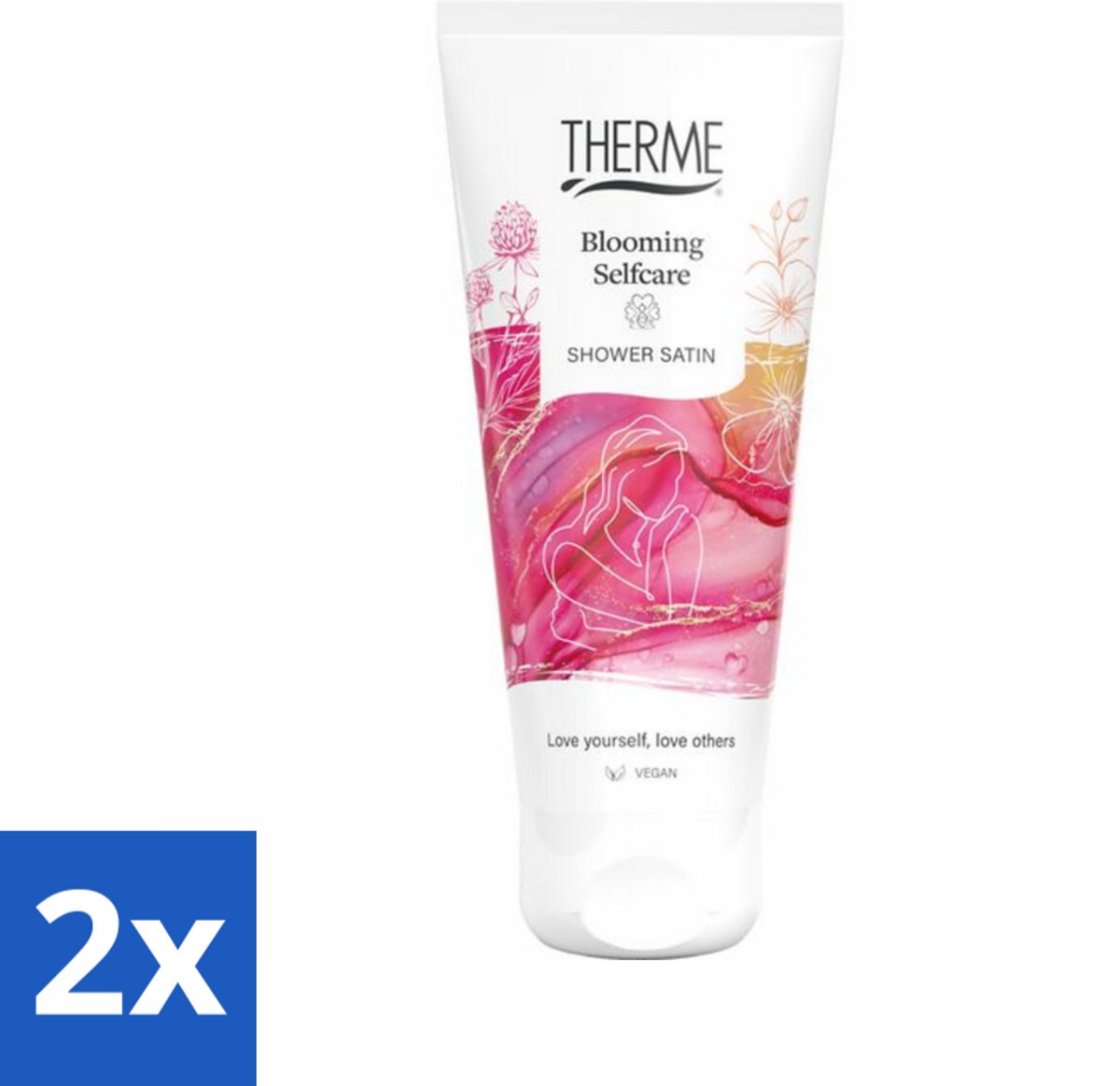 2 x Therme - Blooming Selfcare - Douche Satin - Verfrissend - Verzorgend - 200ml - Douchegel - Doucheproduct - Verzorging - Zelfzorg - Wellness