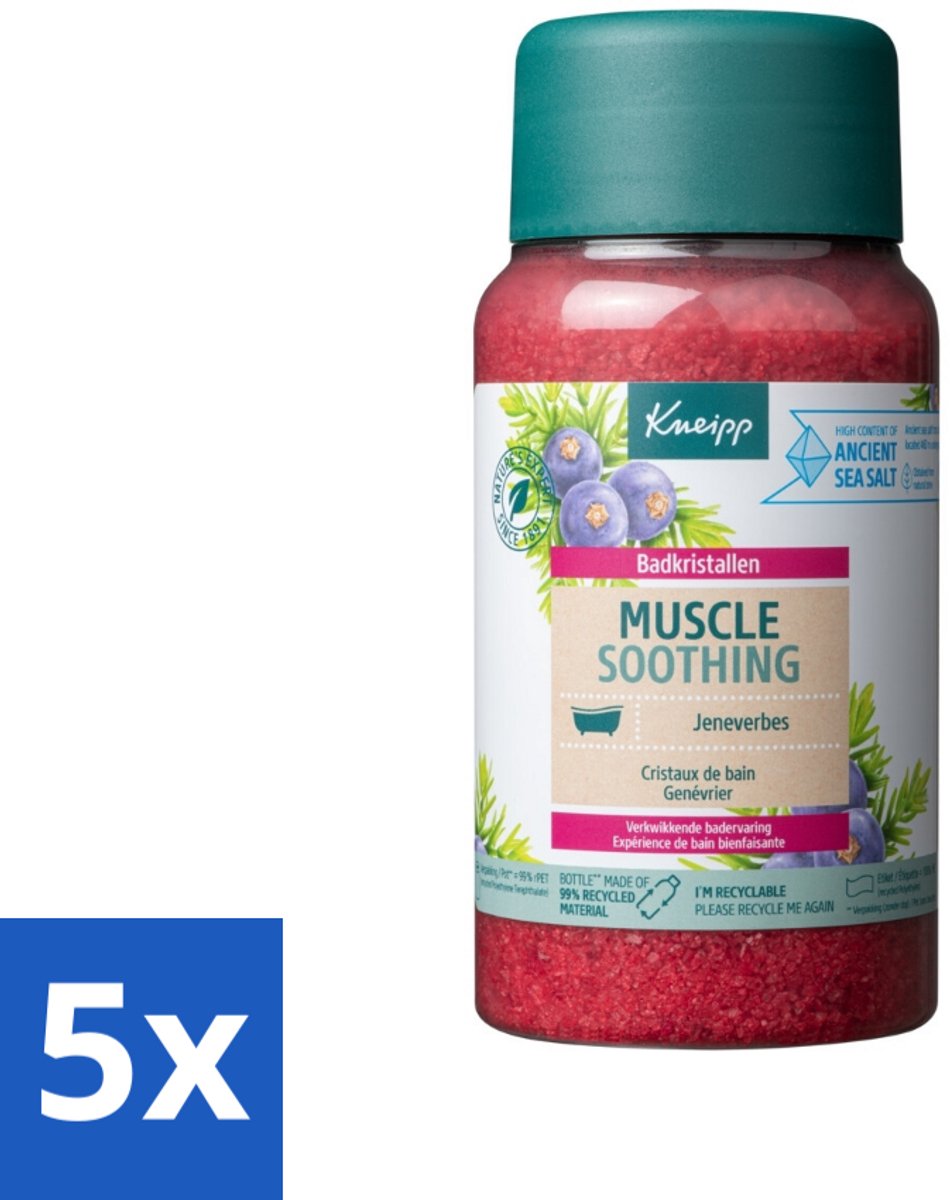 Kneipp - Badzout - Muscle Soothing - Jeneverbes - Weldaad voor spieren - 600 g - Bulkverpakking - 5 stuks