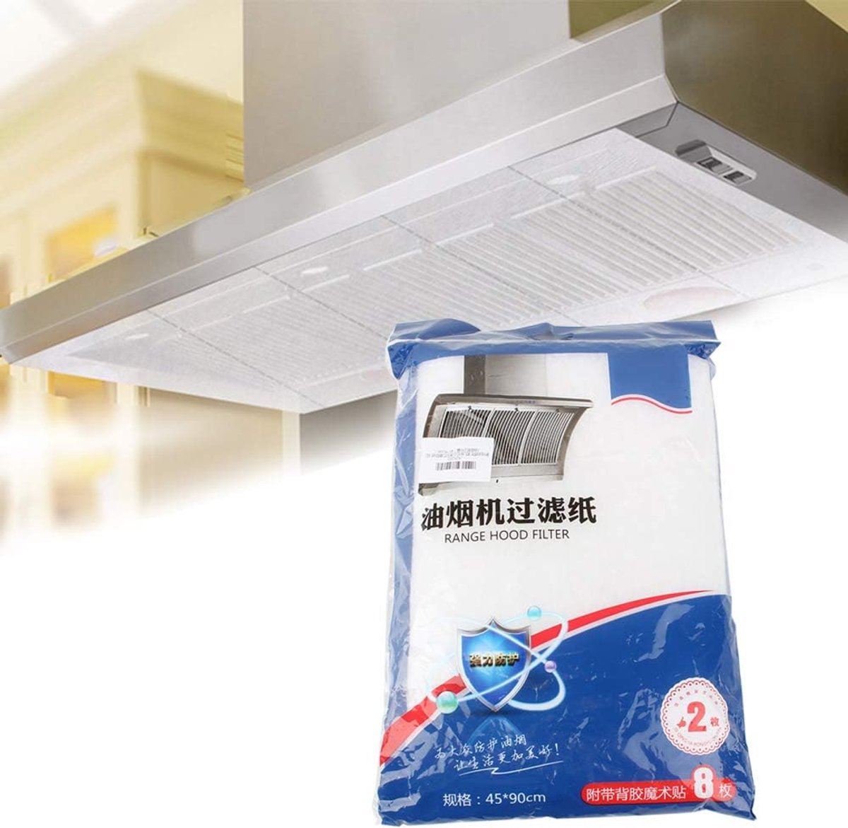 Grease filter 2pcs - vervangingsfilter voor afzuigkappen - olieproof - hygiënische keuken - ShopVlot