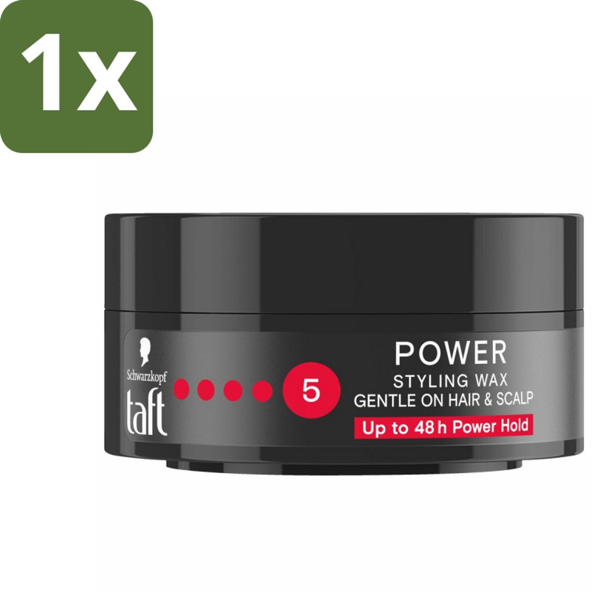 1 x Taft - Power 5 - Styling Wax - Sterke grip met glans - 75 ml - Styling Wax - Haarspray - Haartype - Hold - Power Wax