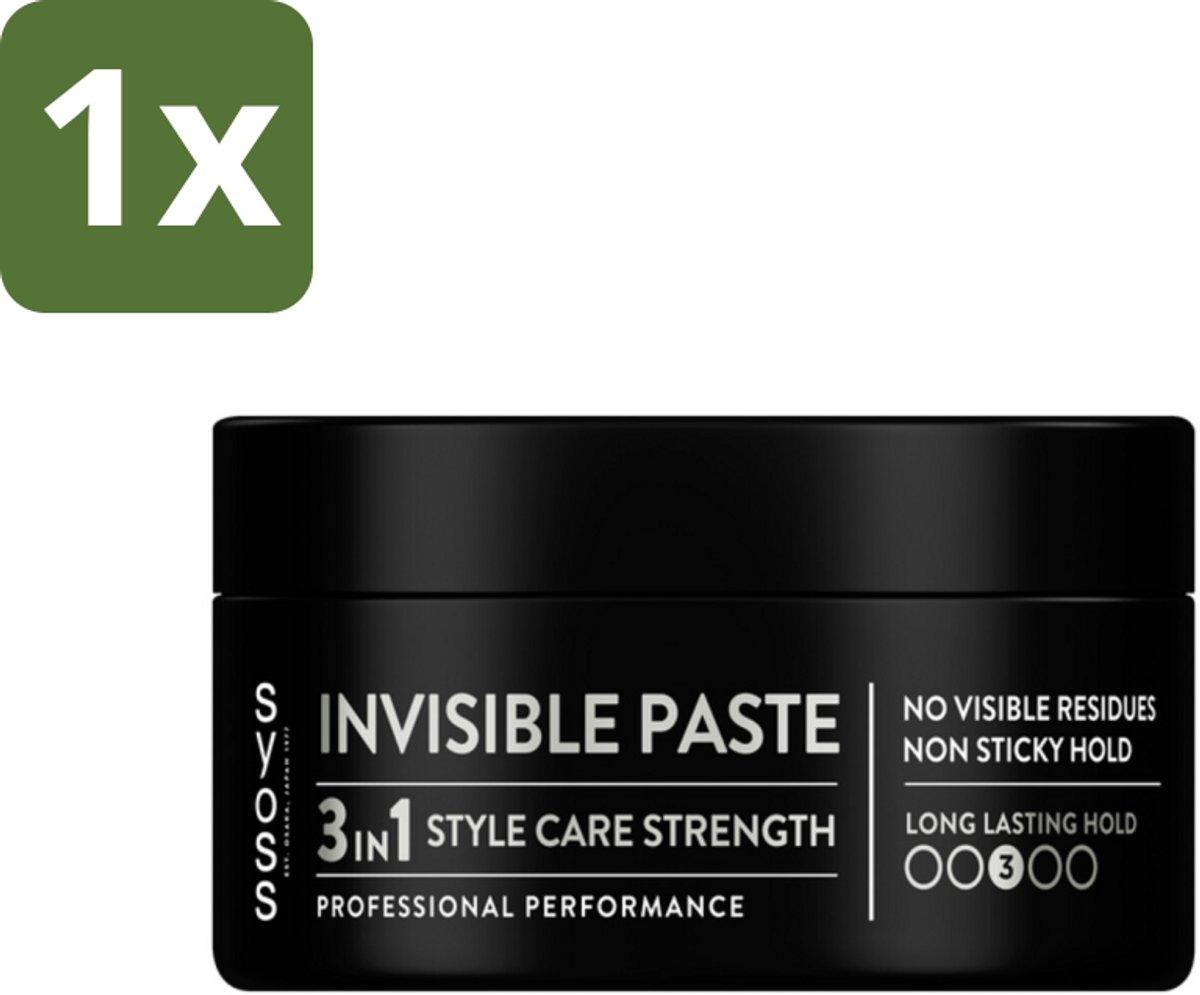 1 x SYOSS - Invisible Paste 100 ml - Haarpaste - Langdurige Styling - 100ml - Haarpaste - Haartypen - Haartypen Styling - Haartypen Styling Zonder Restjes - Haartypen Styling Zonder Alcohol