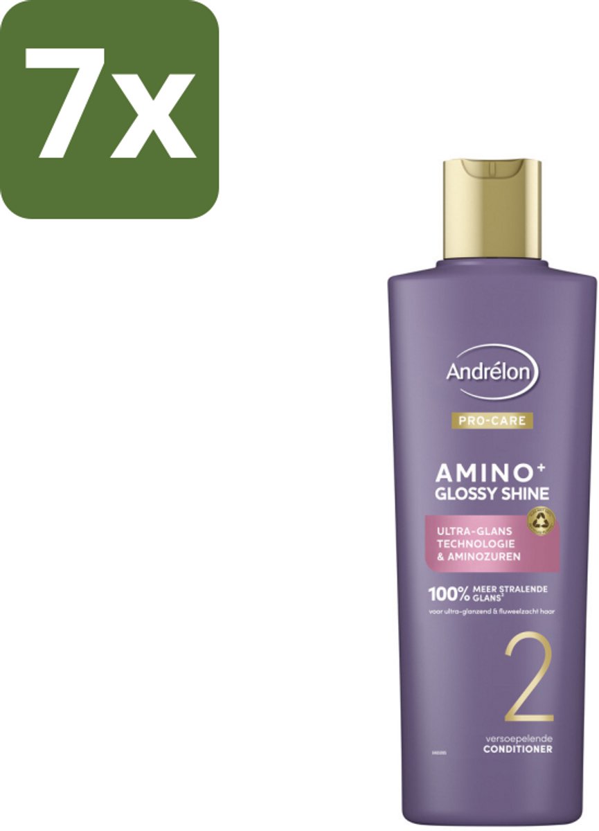 Andrélon – Conditioner – Pro Care Amino+ Glossy Shine – 250 ml - Bulkverpakking - 7 stuks
