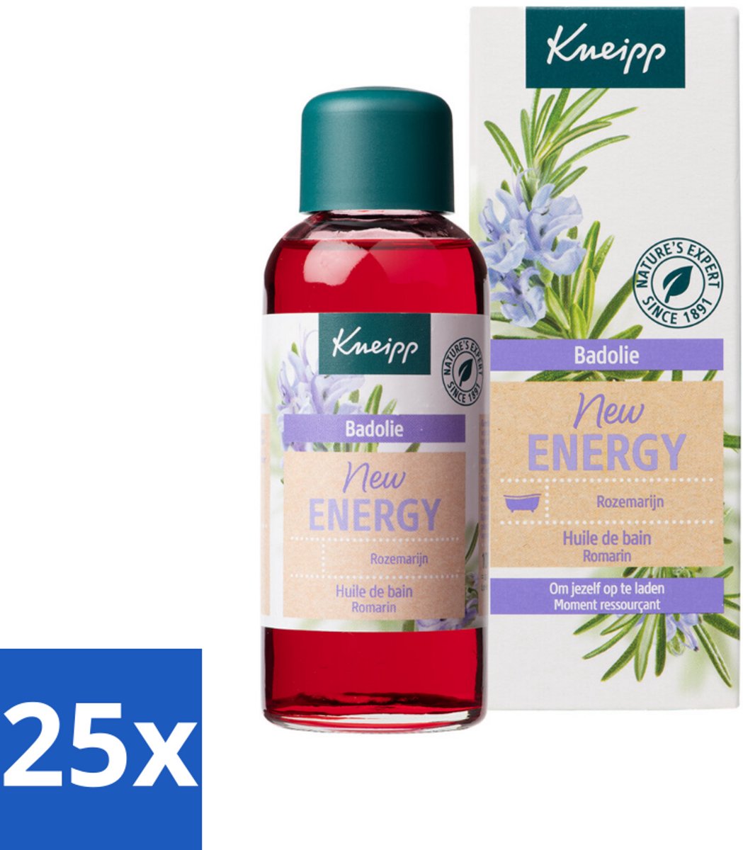 25 x Kneipp - Badolie - Rozemarijn - Voor nieuwe energie - 100 ml - Voordeelverpakking - 25 stuks