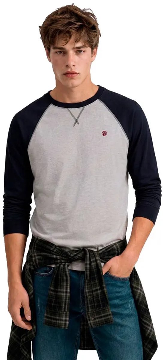 Superdry Vintage Athletic Honkbaltop Heren Tops Marineblauw