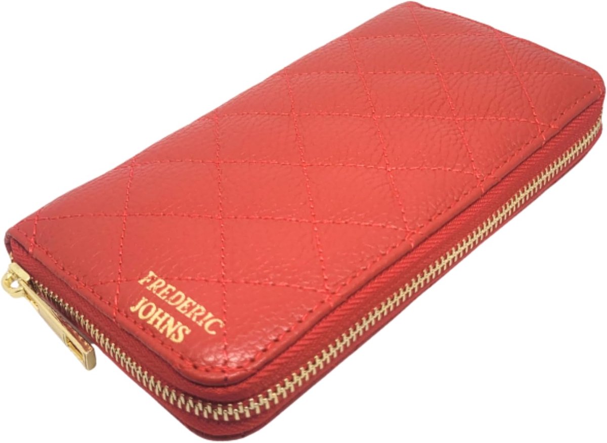 Frédéric Johns Women's wallet made of genuine RFID leather, model Elena, elegant companion, made in Italy, premium - ShopVlot