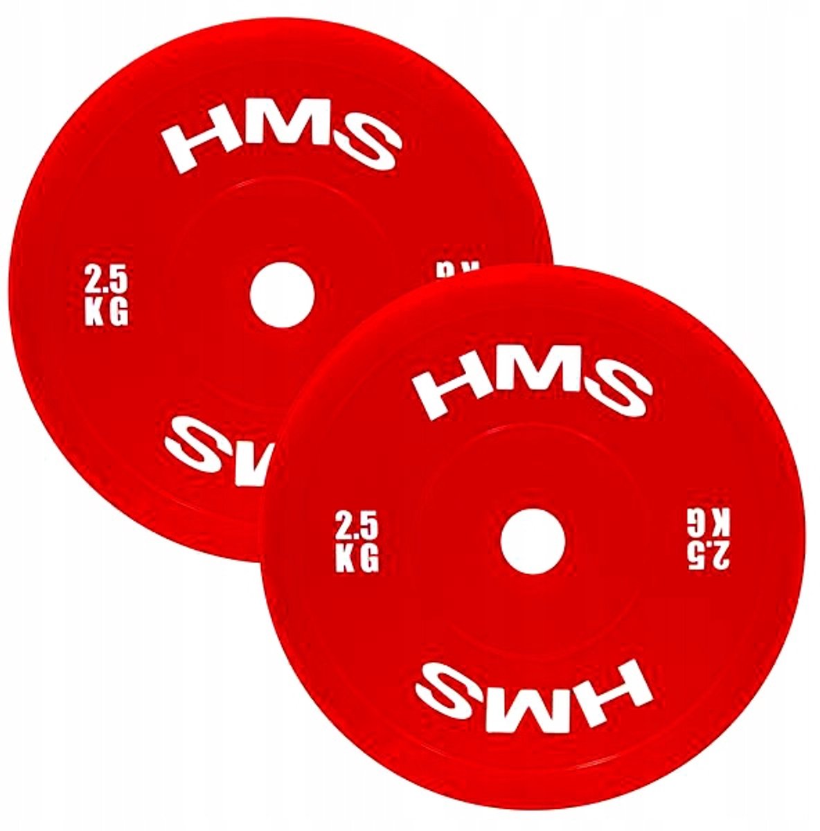 HMS TPP Olimpische Halteringsschijven 2x2,5kg Rood (50mm)