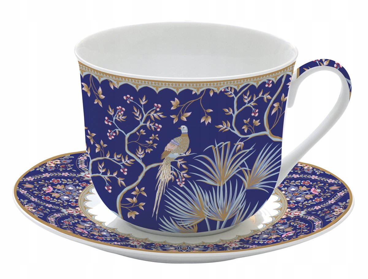 Porseleinen Kop en Schotel Set 400ml - Elegante koffie/thee