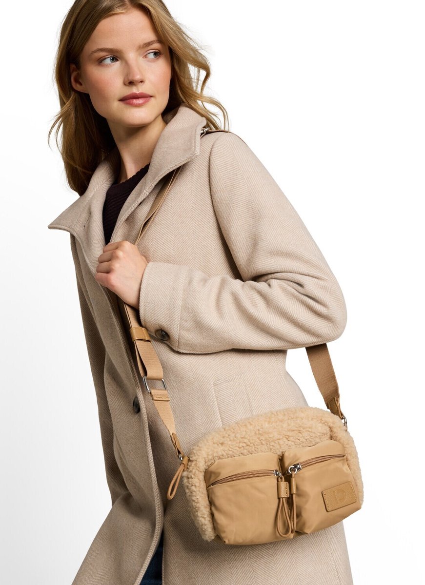 TOM TAILOR schoudertas Astrid Cross Bag Mixed Beige Taupe