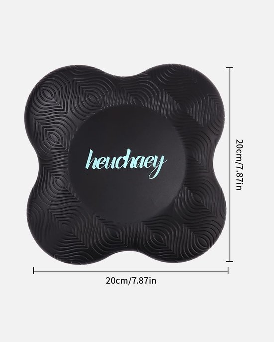 Fitnesmat - Zwart - 20 x 20 cm - Antislip en Schokabsorberend - Voor Yoga en Sport — afbeelding 4