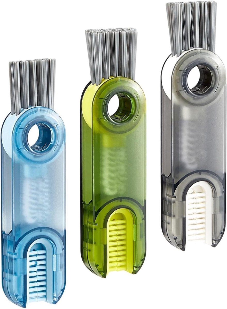 3 stuks multifunctionele 3-in-1 borstel voor het reinigen van de waterfles - ShopVlot