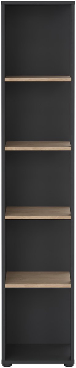 Giga Living Boekenkast Sign - Grijs/Naturel - 41x34x205cm