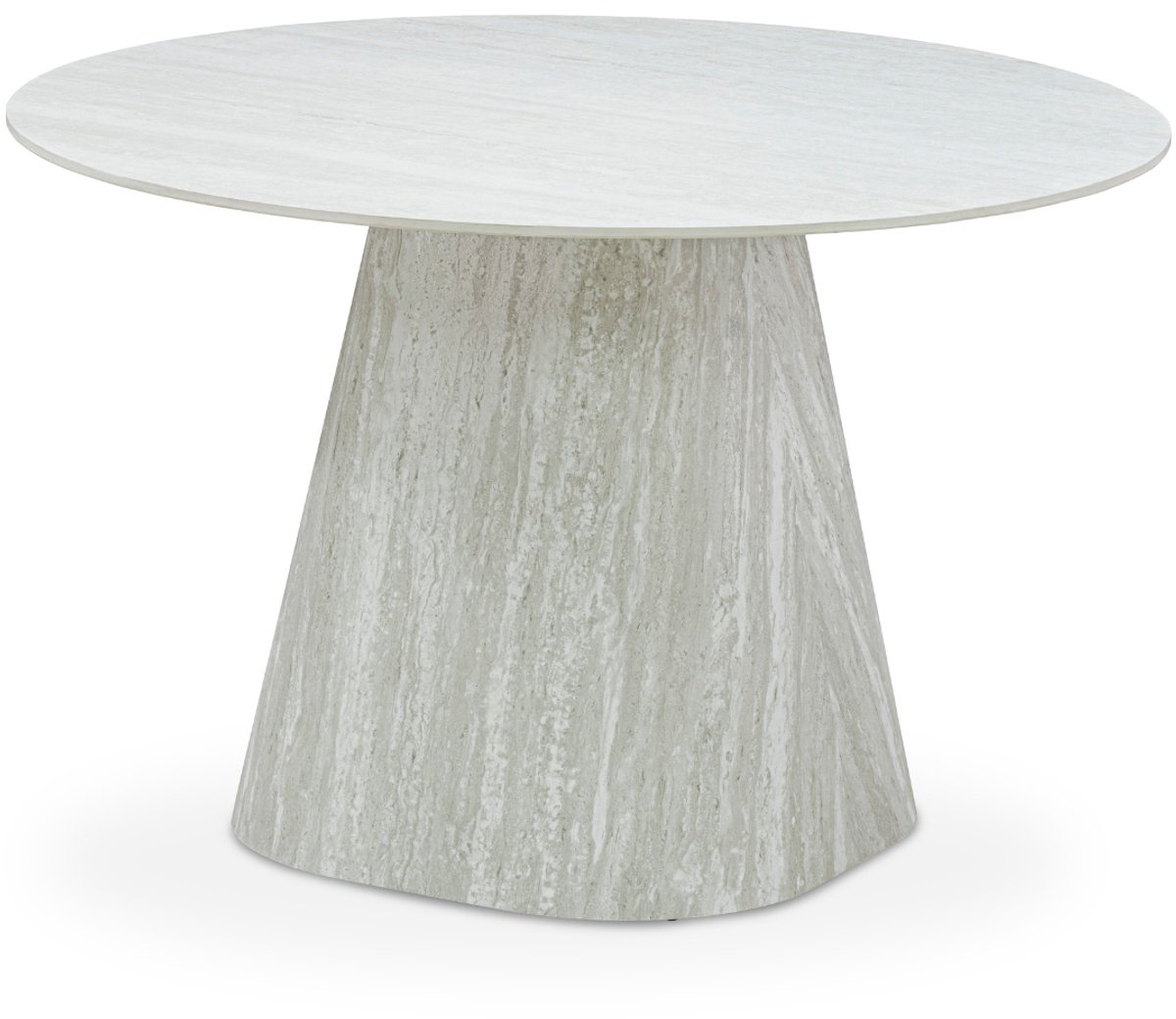 Giga Meubel Eettafel Puck - Rond Grijs Hout/Keramisch - 120x120x75cm