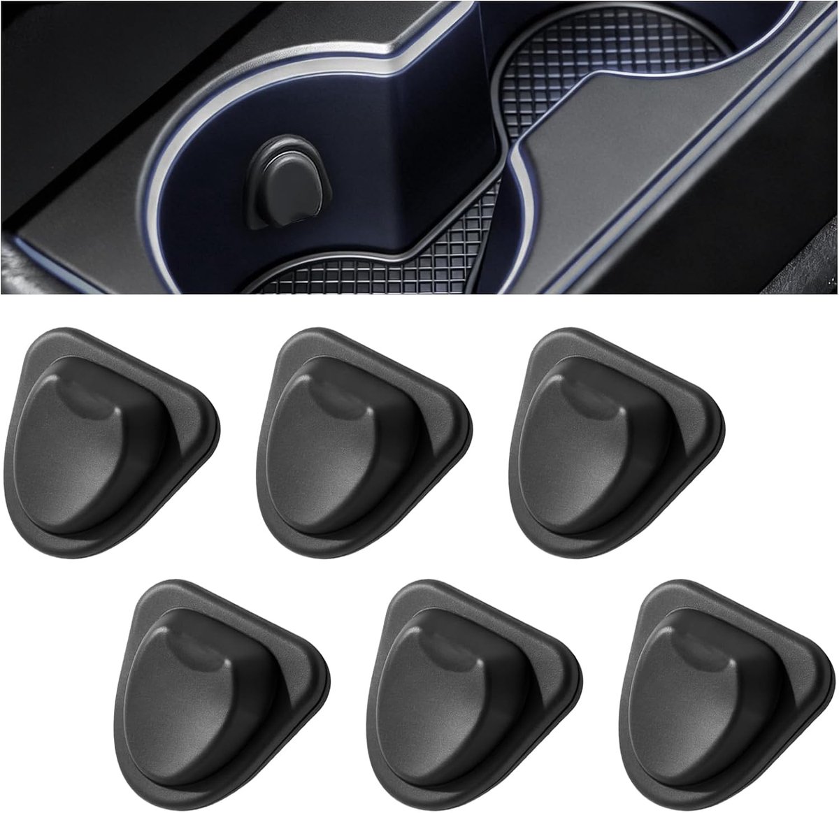 Auto bekerhouder set van 6 - Siliconen centerconsole - Antischok bekerhouder - Beschermt je drank tijdens autorit - ShopVlot