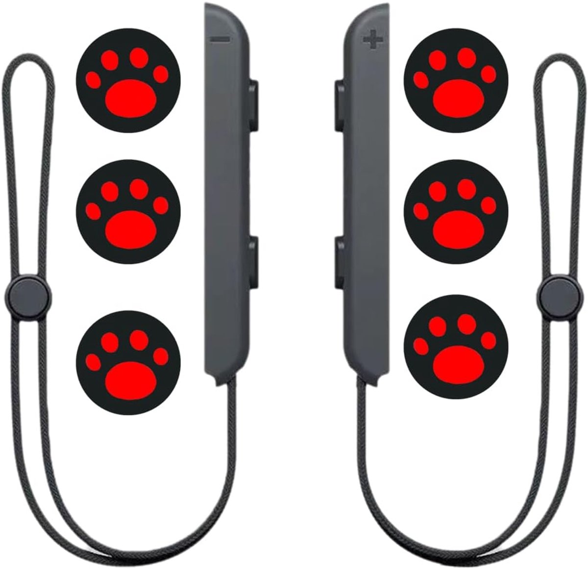 Gamecontroller Wristband - Zwart - Inclusief 6 joystick caps - Voor Switch Controller - ShopVlot