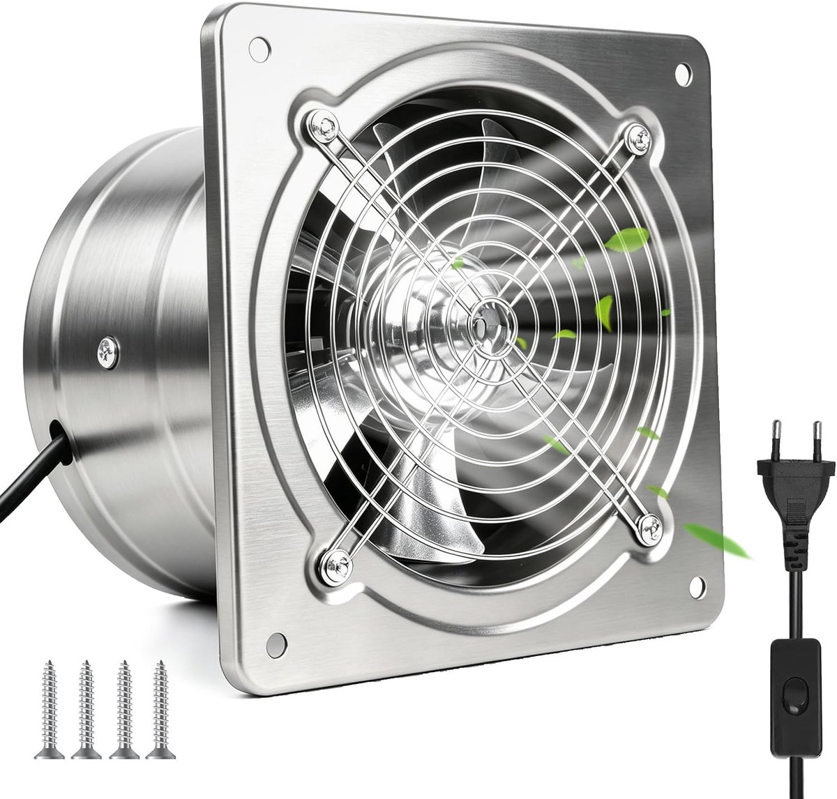 Afvoerventilator 150 mm - krachtige wandventilator - stille werking - verbeterde luchtkwaliteit - ShopVlot