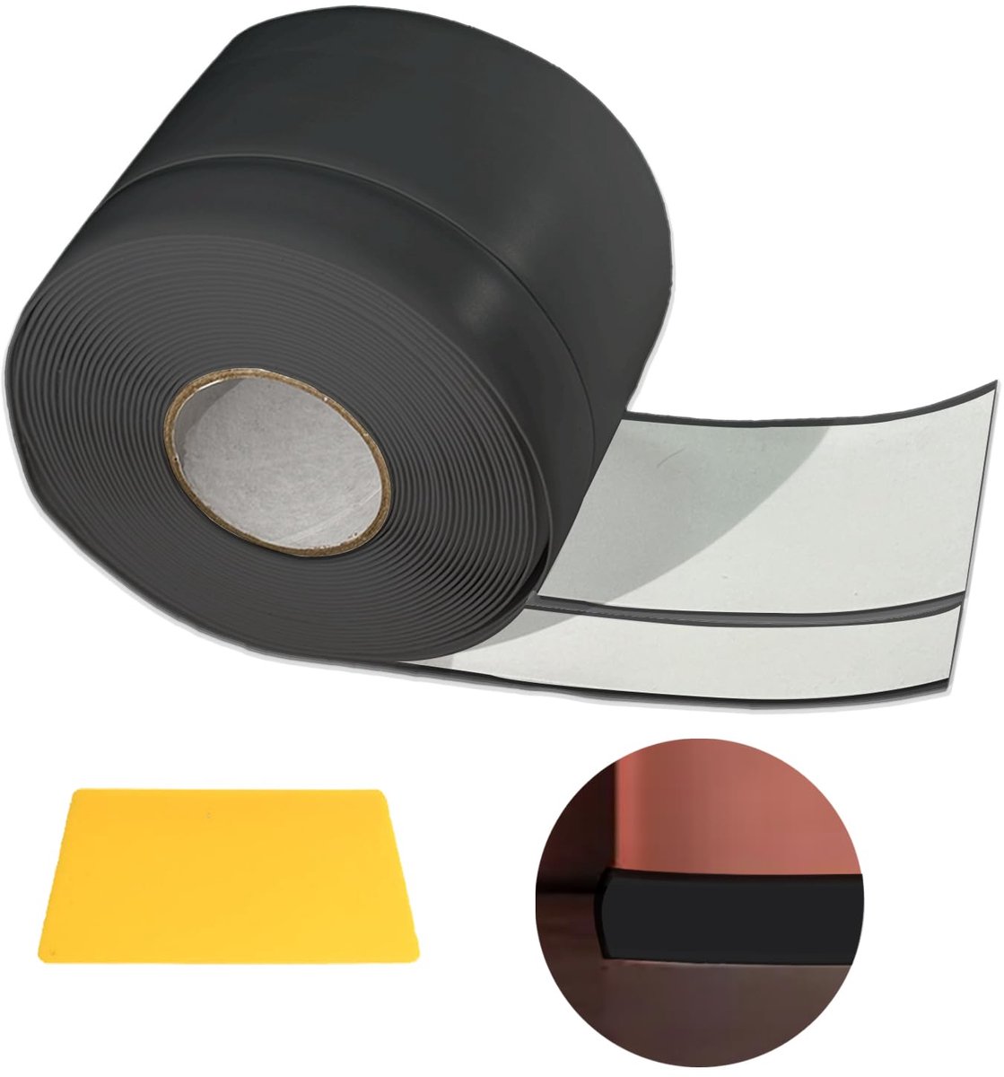Soft PVC Skirting Board, 6 m, 50 x 20 mm, Self-adhesive, Flexible, Suitable for Kitchen and Bathroom - ShopVlot