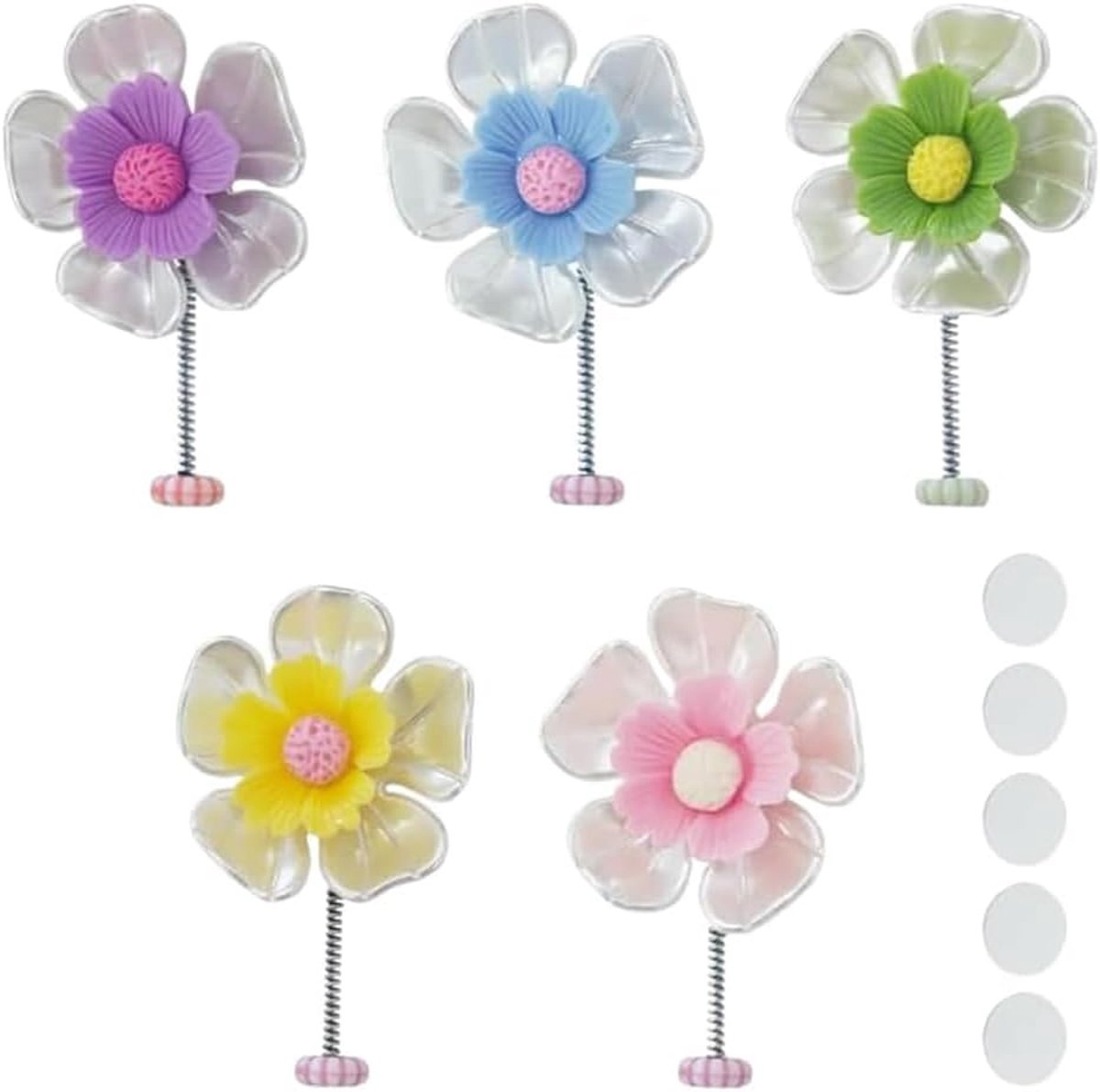 5 stuks vrolijke bloemen auto interieur decoratie, schud vrolijke bloem auto ornamenten - ShopVlot