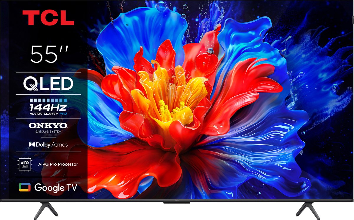 TCL 55P8K - 55 inch - 4K QLED - 144Hz - 2025 - Smart TV