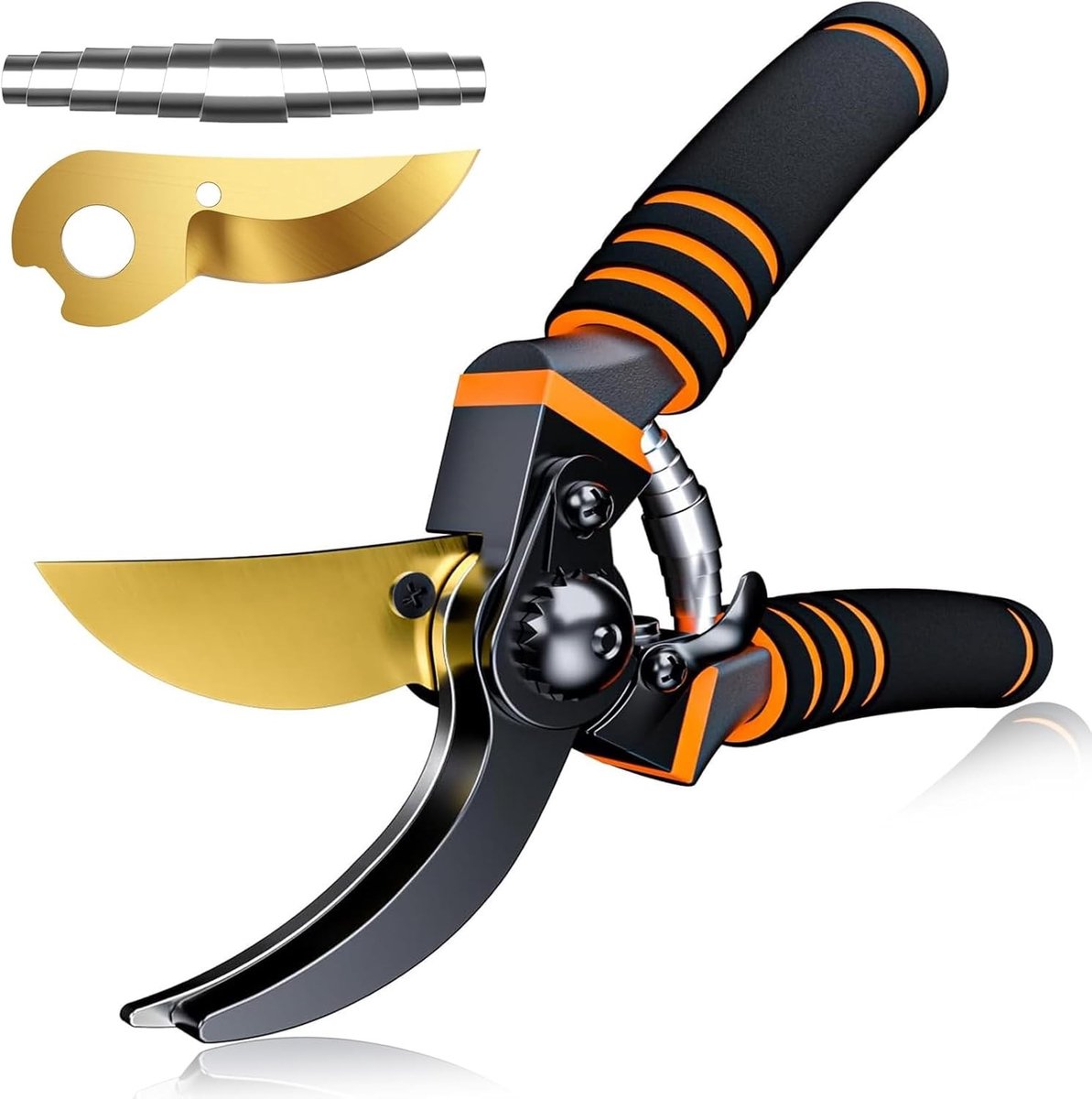 Knipschaar tuin - 22 cm - SK5 koolstofstaal - Ergonomische bypass snoeischaar voor tuinieren