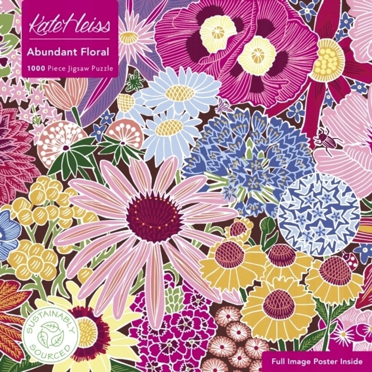 Merkloos 1000-delig Puzzel 'Abundant Floral' - 735x510mm