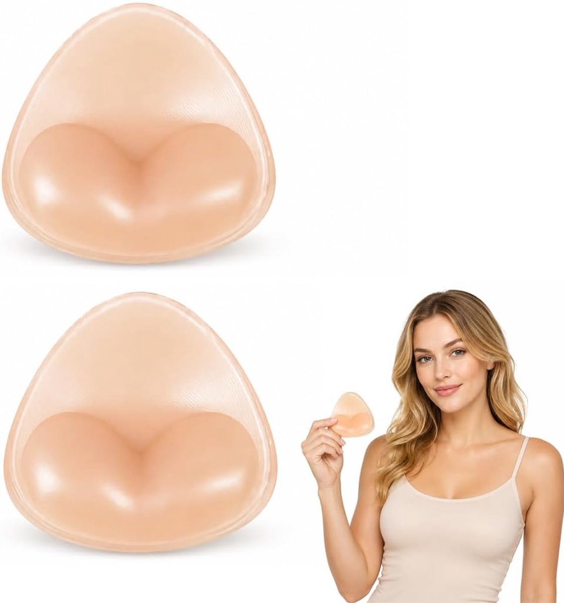 Pack of 2 Self Adhesive Silicone Push Up Cups Self Adhesive Bra Inserts Self Adhesive Silicone Push Up Cups for - ShopVlot