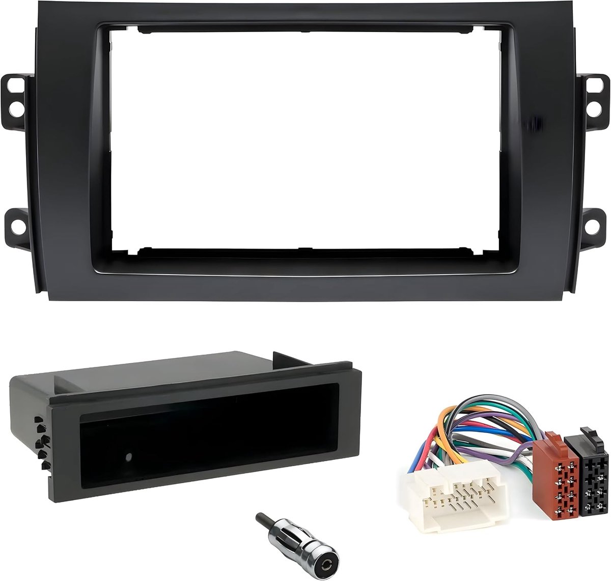 Radio panel kit 1-din/ 2-din convection kitFront Panel Frame Suitable for SuzukiSX4 2007-201 /FiatSedici 2006-2014 - ShopVlot