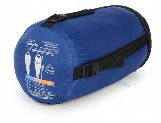 Merkloze Mummyslaapzak Pioneer 200 - Combineerbaar, Blauw/Zwart van merkloze — afbeelding 4