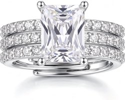 LOLIAS Three-in-one rings gold/silver waterproof adjustable rings ladies stacking rings engagement ring promise ring - ShopVlot