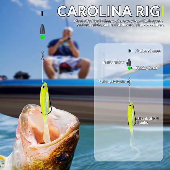 THKFISH Visgewichten, visloodjes, set, kogelzinkers, dropshot-rig, Texas-rig, Carolina-rig, verzwaard, offset-haken - ShopVlot — afbeelding 3
