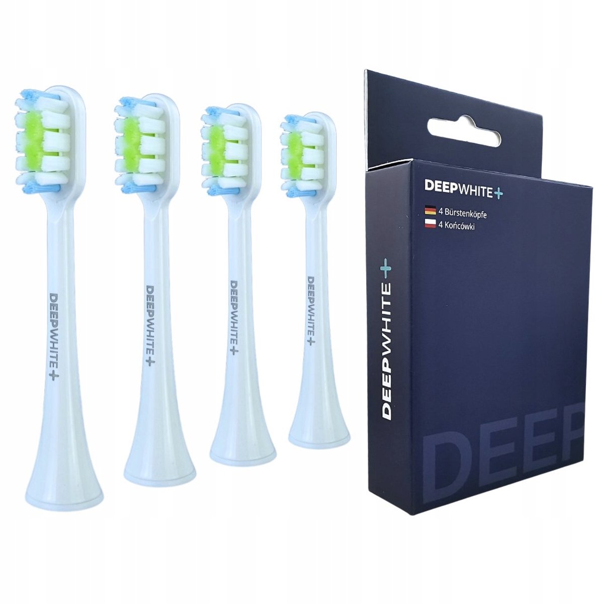 4x Deepwhite Borstelkoppen Vervanging voor Digoo DG-YS11 Wit