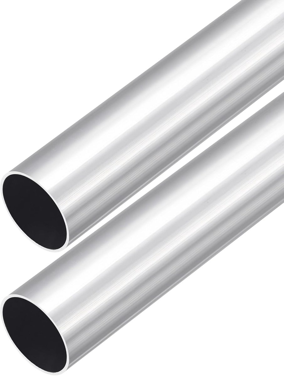DMiotech 2pcs (27mm OD x 25mm ID) 6063 Aluminum Round Tube 300mm Length Industry Metal Tube for Machinery Frame - ShopVlot