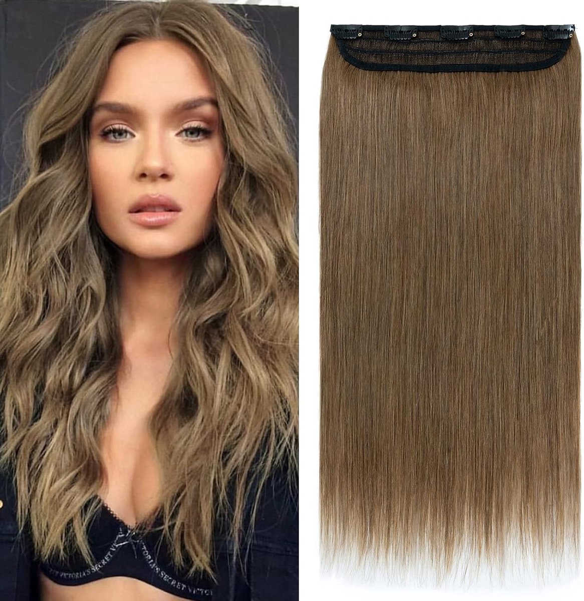 Clip-In Hair Extensions 30 cm - 7A Menselijk Haar - Zacht & Natuurlijk - Voor Volumineus Haar - ShopVlot