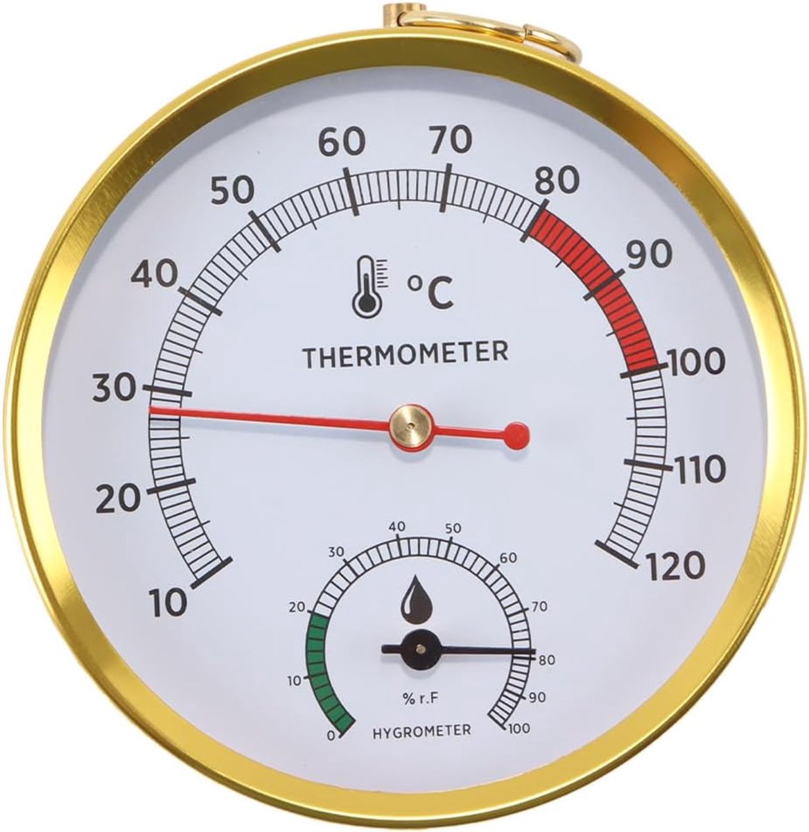 Sauna thermometer hygrometer - 2-in-1 functie - gehard glas - uiterst nauwkeurig - ShopVlot