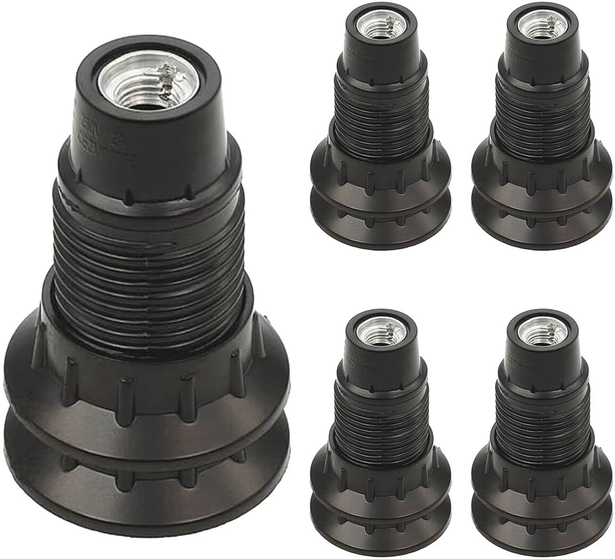 VITO Lamphouder E14 - Zwart - Lamphouder - E14 fitting - 5 stuks
