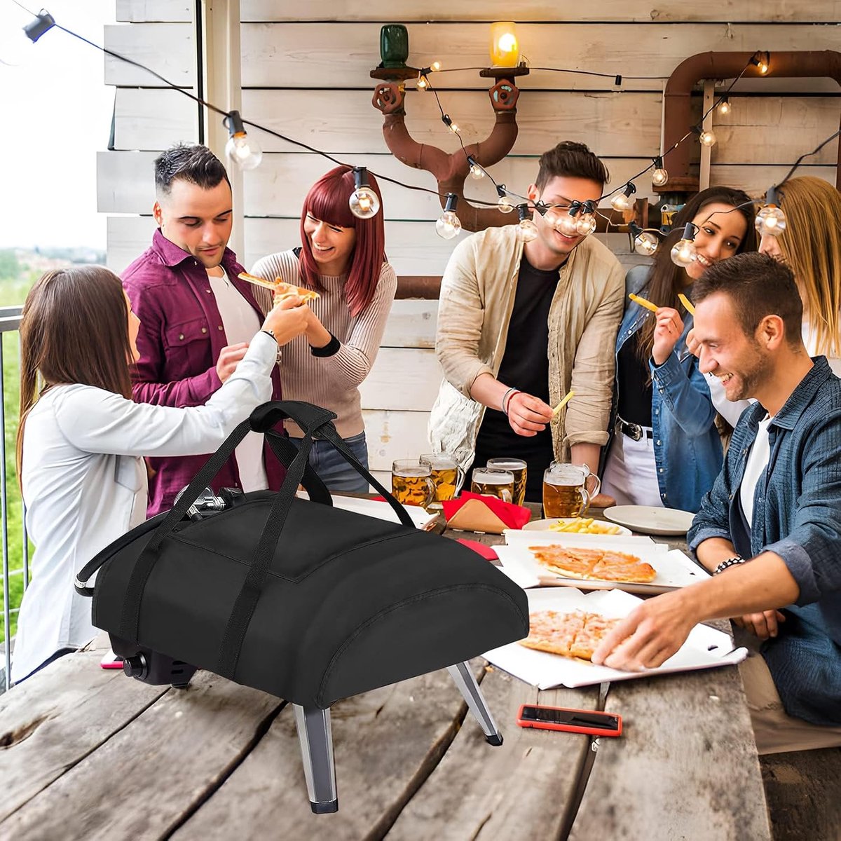Pizza Oven Cover for Ooni Koda 16, 600D Waterproof Pizza Oven Carry Bag Oxford Fabric Pizza Oven Carry Bag with New - ShopVlot – foto 6