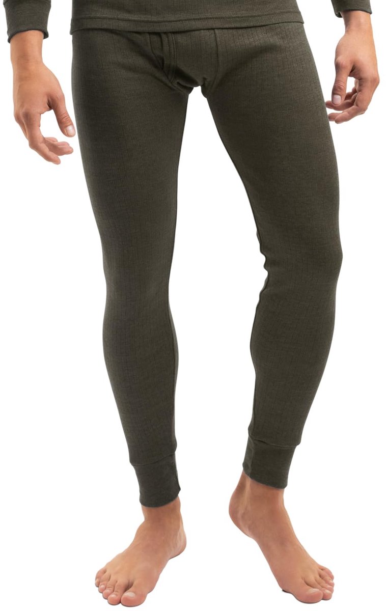Ski- en winteronderbroek XXL - olijfgroen - warm en ademend - ideaal voor skireizen - ShopVlot