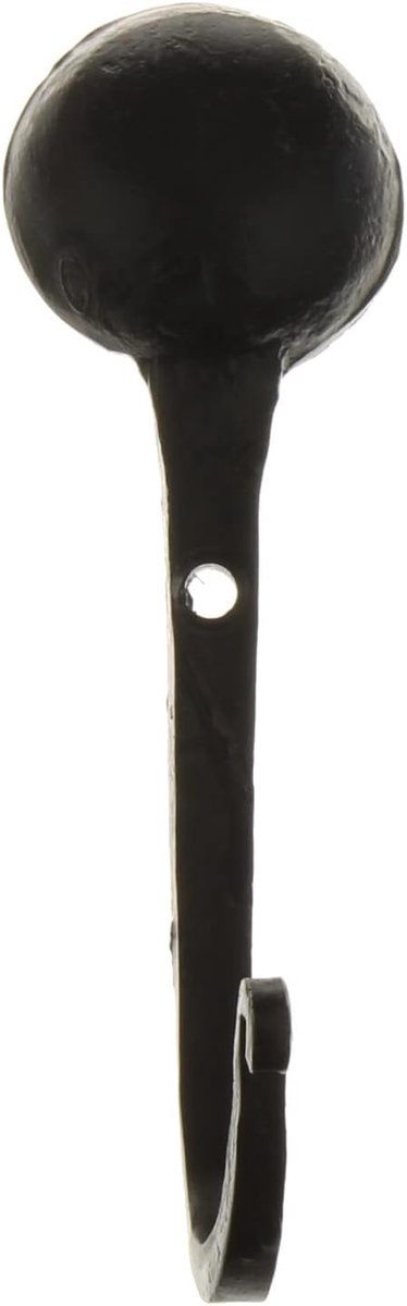 Wandhaak rond zwart - metalen wandhaken - landhuis stijl - praktische decoratie - ShopVlot