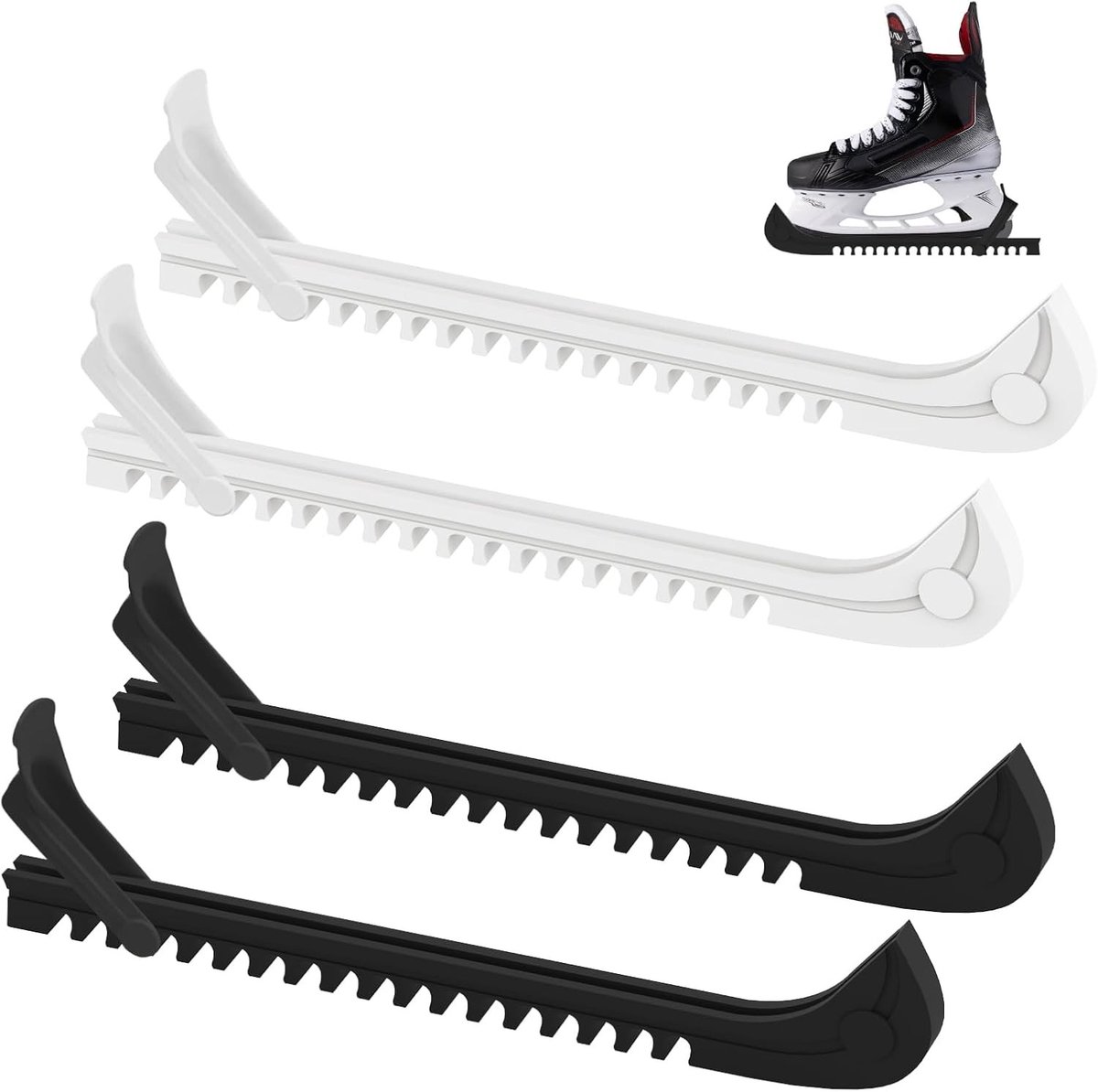 Schaatsbeschermers - Zwart - 34,5 cm - Verstelbare Antislip Bescherming voor Kinderen en Volwassenen