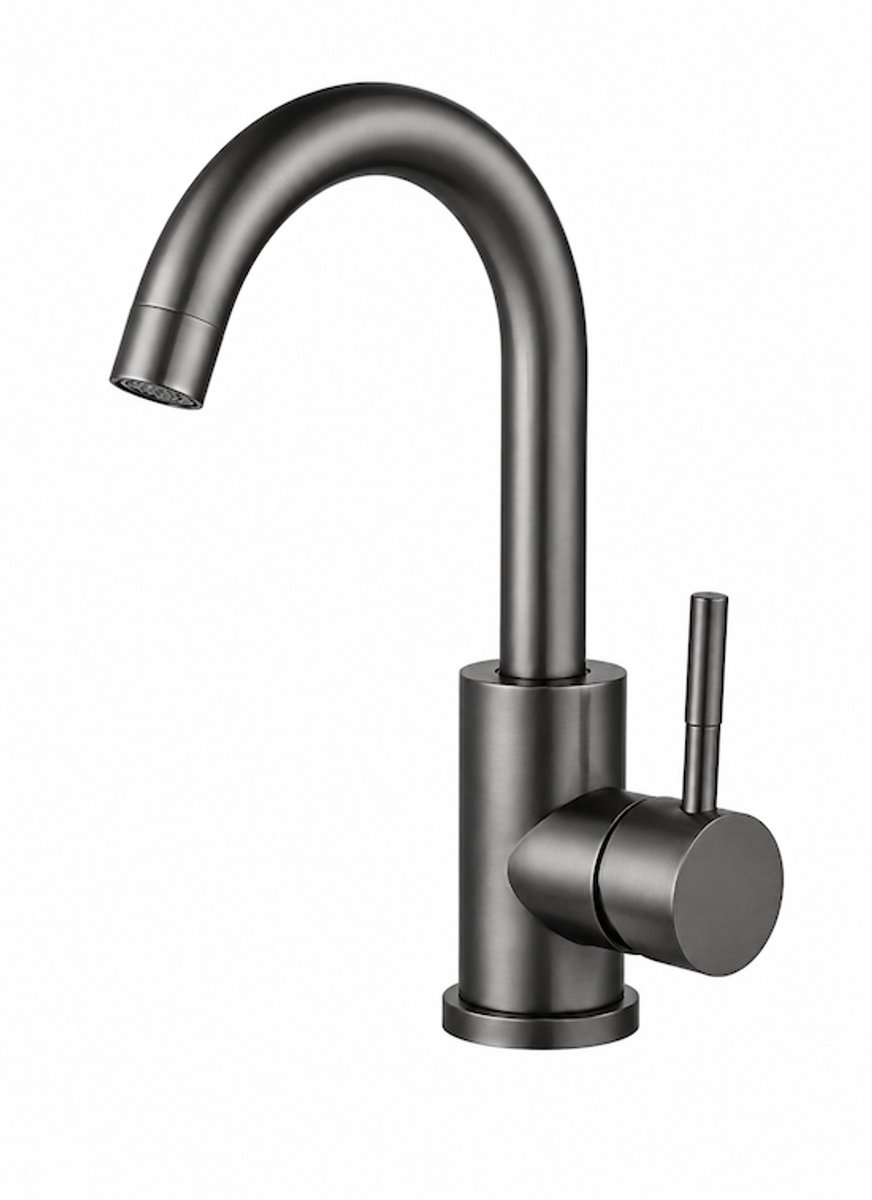 LINEA UNO - Skar - Gun metal - Wastafelkraan / Keukenkraan - - 201410