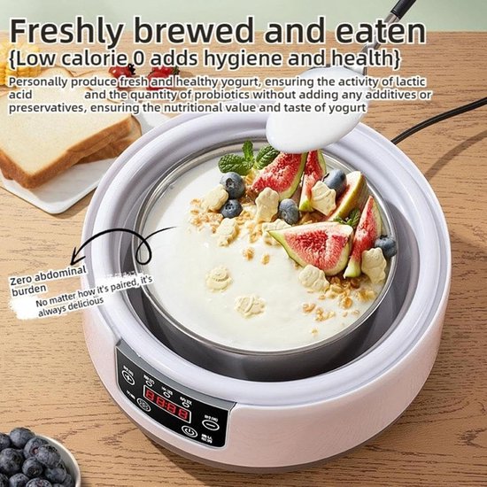 Elektrische Yoghurtmaker - Yoghurtmachine Zelf Maken - Gezonde Desserts Maken - Constante Temperatuurregeling - 169 x 223 x 169 cm — afbeelding 3