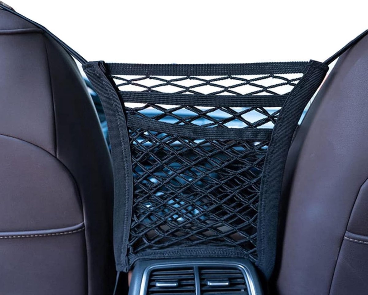 Auto Opbergnet Organizer - Auto Net Tas - Auto Organiseren - 3-laags Ontwerp - 1 kg - Zwart