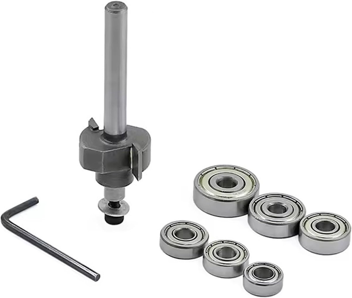 Gitaarfrees - Sleuffrees Gereedschap - Gitaarbouw - Multifunctioneel T-vorm - 6 Lagers - Zilver